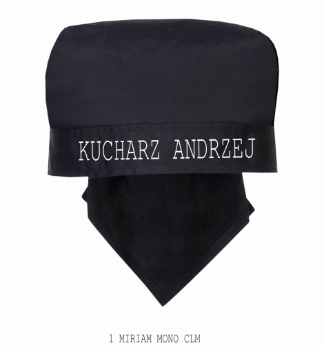 Melnā šefpavāra bandana
