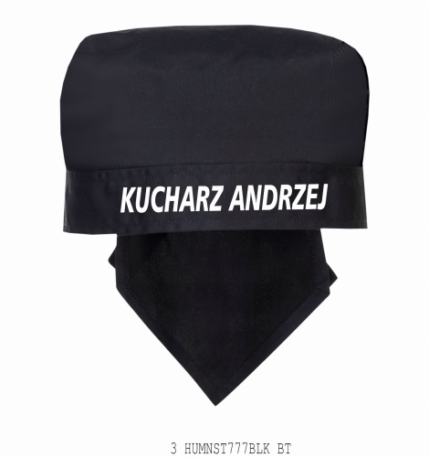 Personalizēta šefpavāra bandana.