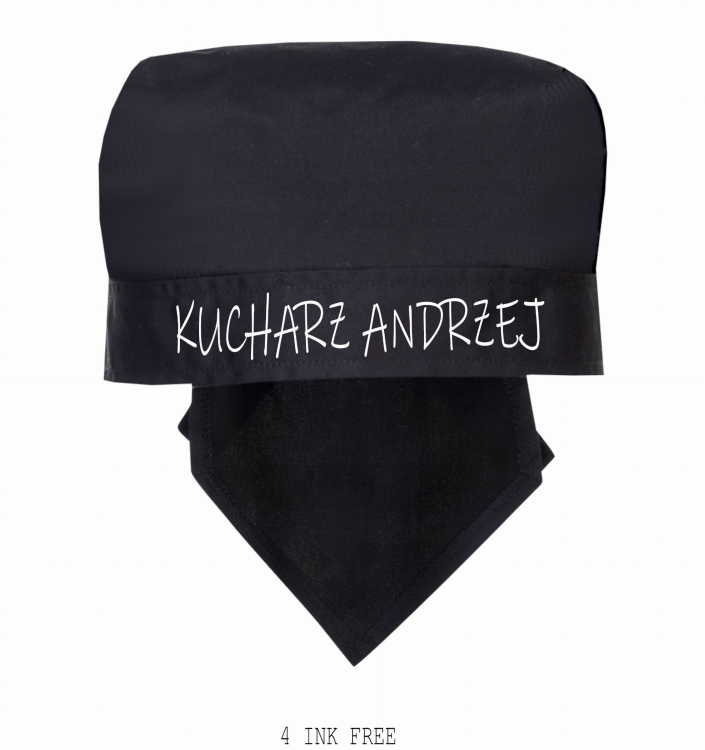Šefpavāra melna bandana.