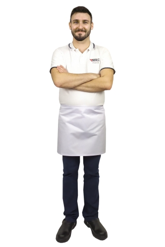 Balta oficiāla priekšautu garums 40cm