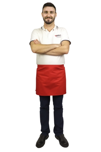 Sarkana oficianta priekšautu garums 40cm