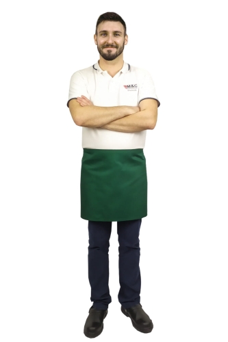 Zaļš oficianta priekšauts 40 cm garš