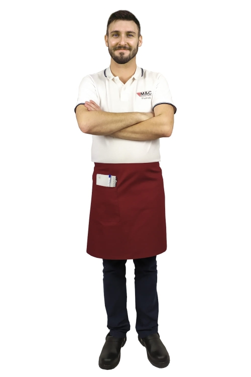 Bordo viesmīļa priekšauts 50 cm garš