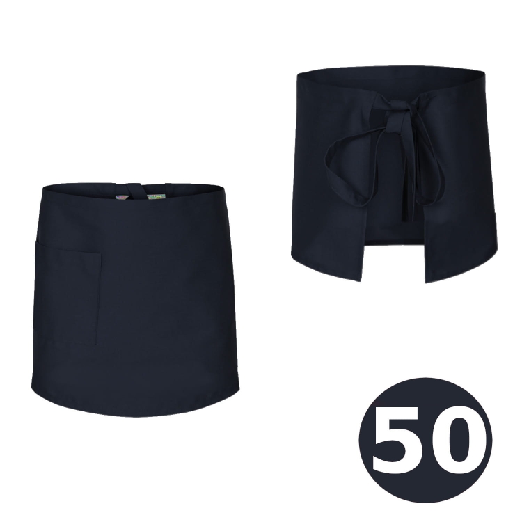 Garš bārmeņu priekšauts 50cm tumši zilā krāsā