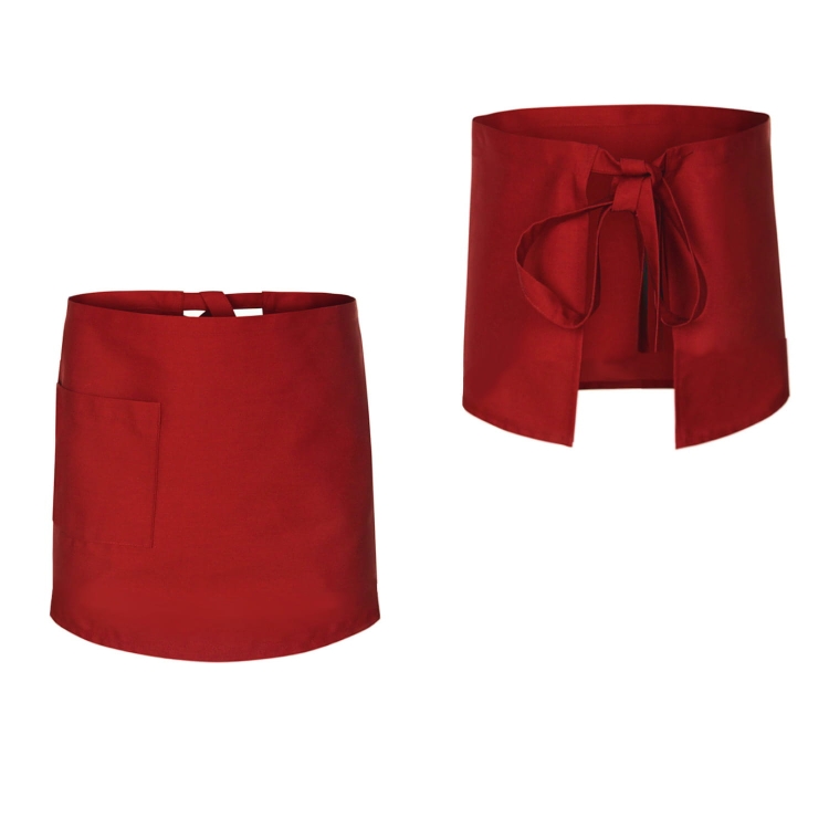 Sarkana virtuves priekšautu garums 50cm