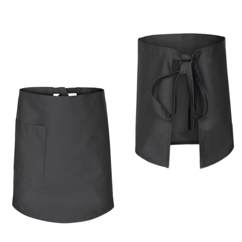 Pelēka viesmīļu priekšautu garums 60 cm