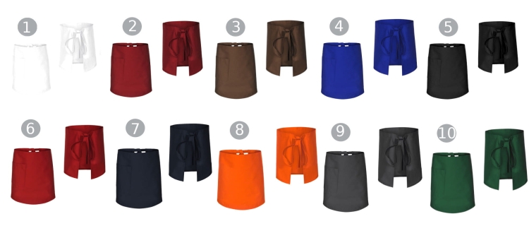 60 cm garš ziedu zils viesmīļa priekšauts