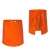 Oranžs virtuves priekšauts 60cm garš