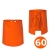 Garš bārmeņu priekšauts oranžs 60cm