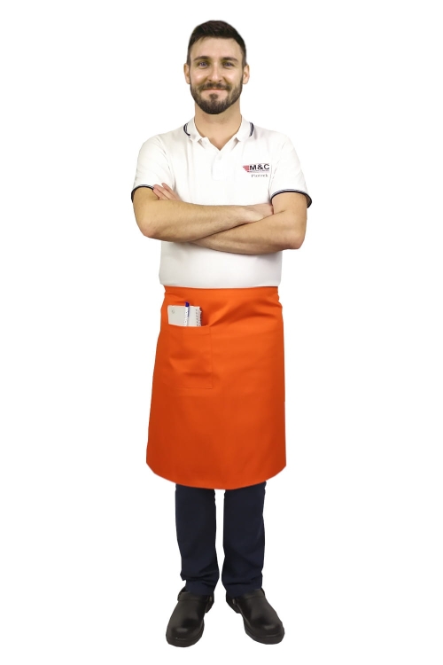 Oranžs viesmīļa priekšauts 60 cm garš