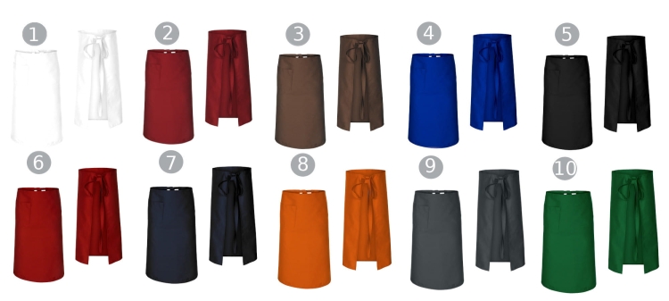 Garš pavāra priekšauts, oficianta, 75 cm