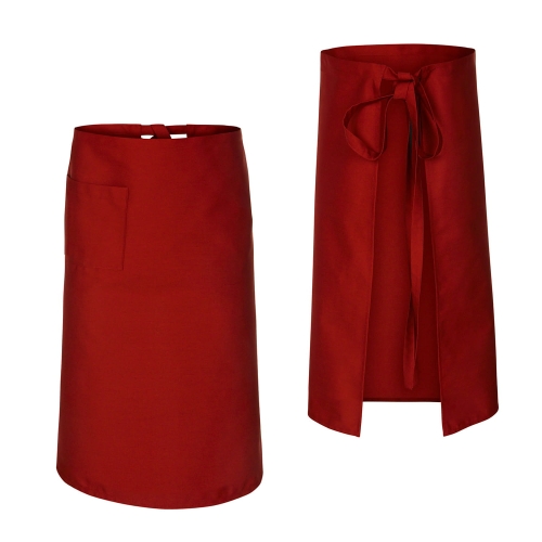 Sarkana viesmīļa halāta garums 75 cm