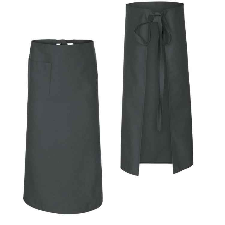 Pelēka virtuves priekšautu garums 90 cm