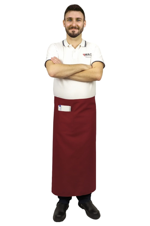 Bordo viesmīļa priekšauts 90 cm garš