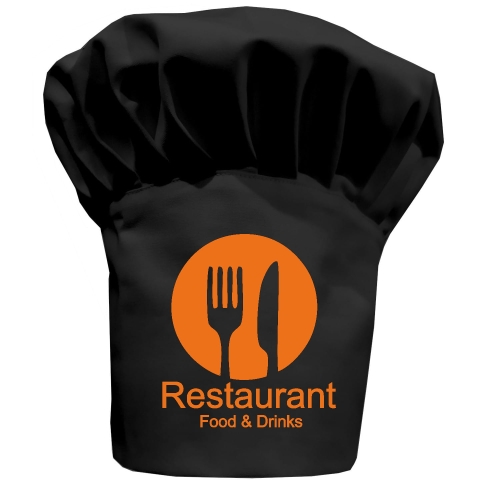 Konditorejas cepure Restaurant Food&Drinks ar jūsu uzrakstu