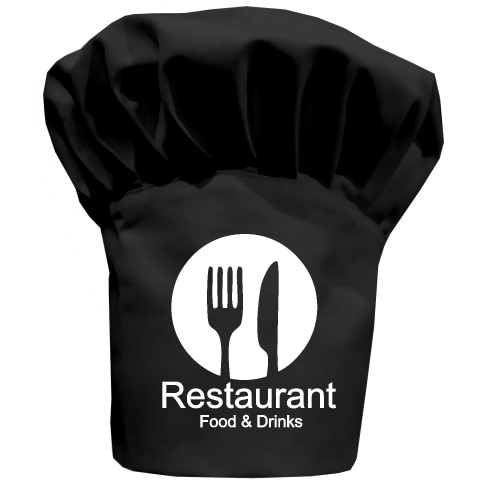 Konditora cepure Restaurant Food&Drinks ar jūsu uzrakstu