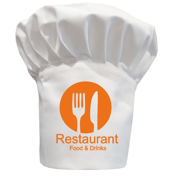 Šefpavāra cepure ar jūsu uzrakstu Restaurant Food&Drinks