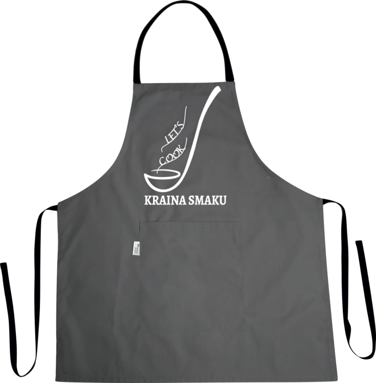 Virtuves priekšauts ar uzdruku "Lets cook"