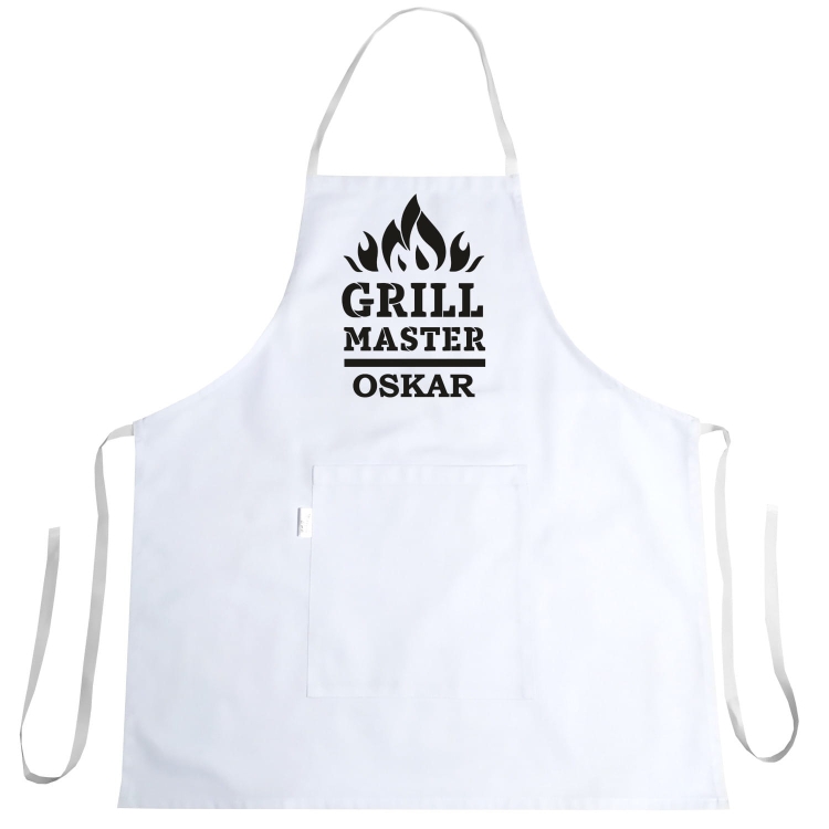 Kulinārijas priekšauts ar drukātu "Grill Master" + tavs teksts