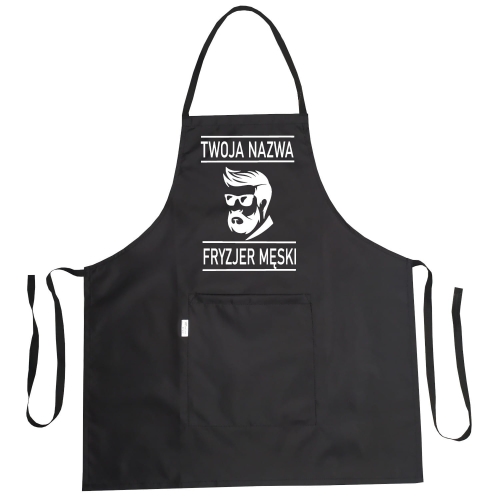 Ūdensizturīgs friziera priekšauts ar grafiku 'Vīriešu frizieris'