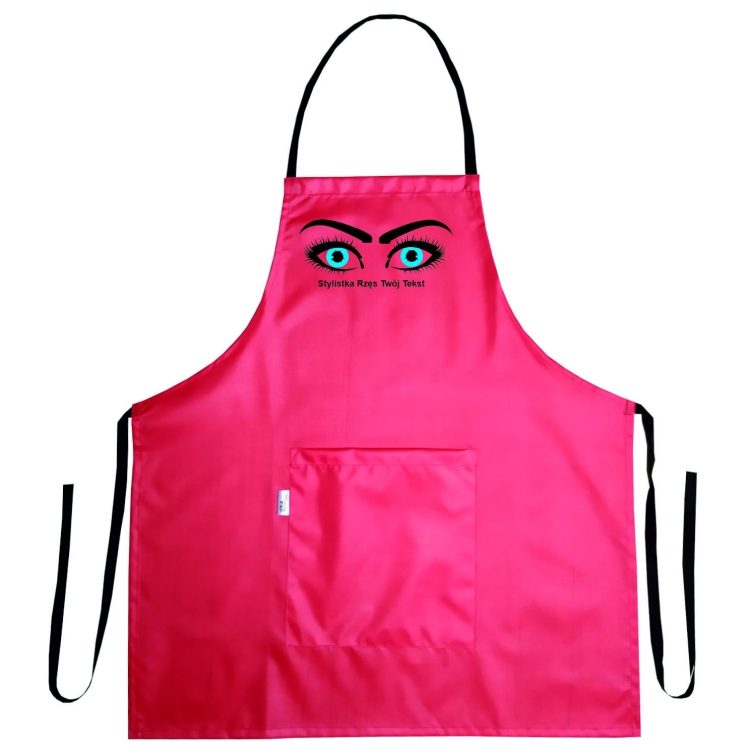 Ūdensizturīgs kosmētikas priekšauts ar grafiku 'Skropstu stiliste'