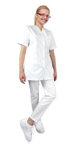 Sieviešu medicīnas komplekts PHARMACY COMFORT ar baltu apdari.