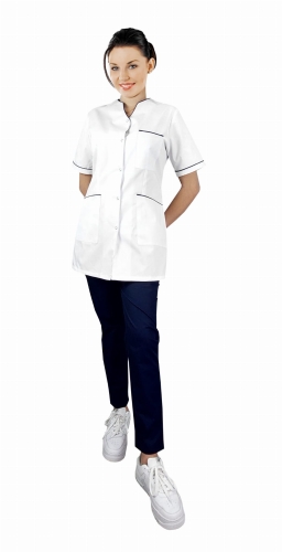 Sieviešu medicīnas komplekts PHARMACY COMFORT ar tumši zilu apdari.