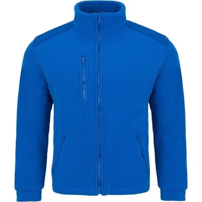 Zilā polāra džemperis ērtiem griezumiem.