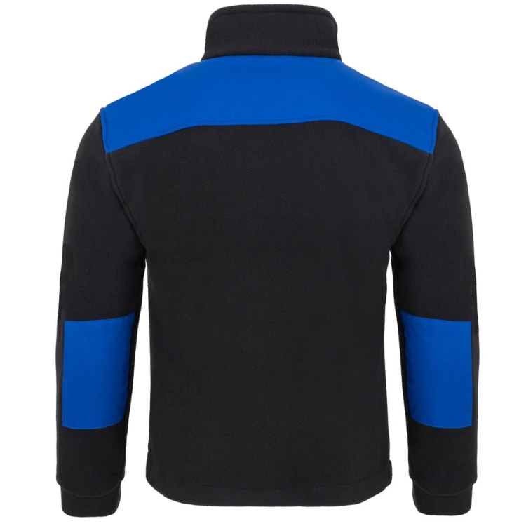 Medicīniskā polāra jaka ar ziliem ieliktņiem melnā krāsā.