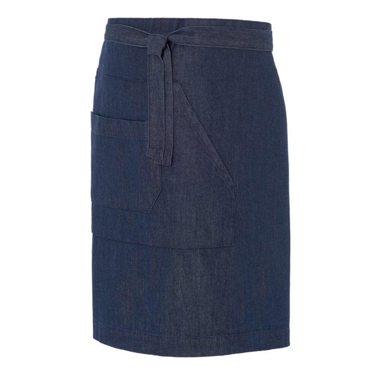 Bārmeņu priekšauts 50cm, izgatavots no džinsa.