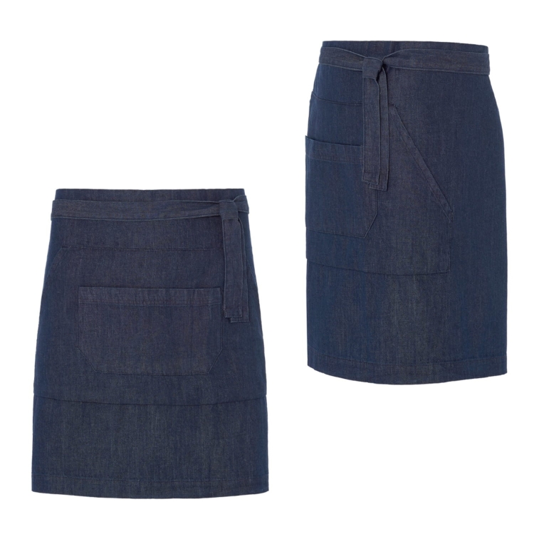 50 cm džinsu stila bārmeņu priekšauts