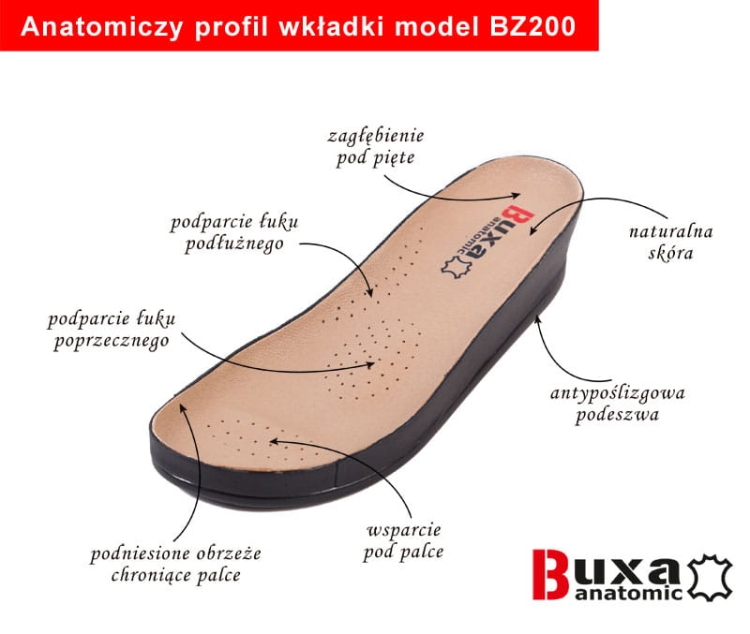 Białe skórzane klapki anatomiczne zdrowotne