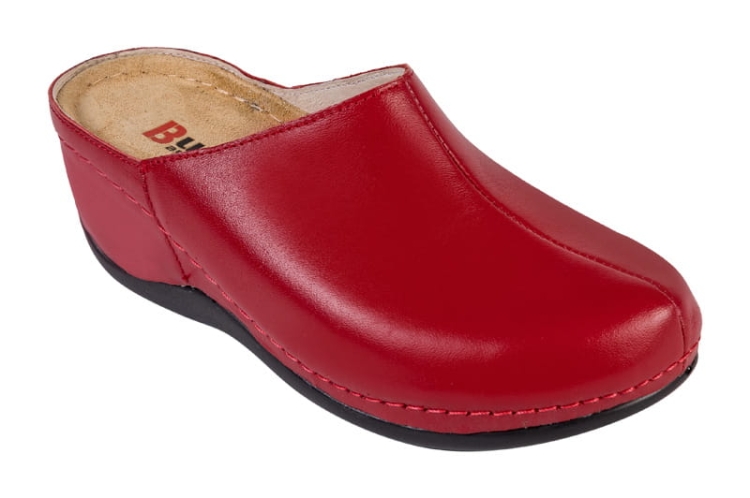 Medyczne klapki anatomiczne skórzane czerwone