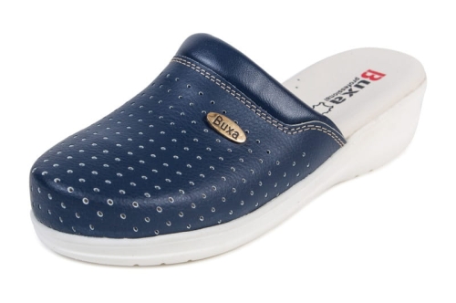 Skórzane buty medyczne premium granatowe