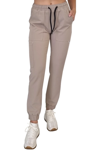 Beżowe joggery medyczne Casual Premium