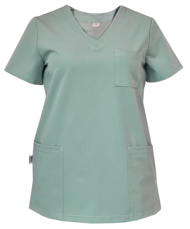 Miętowy komplet medyczny damski – scrubs CASUAL PREMIUM