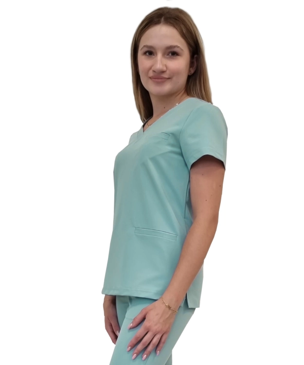 BASIC PREMIUM damska bluza medyczna miętowa