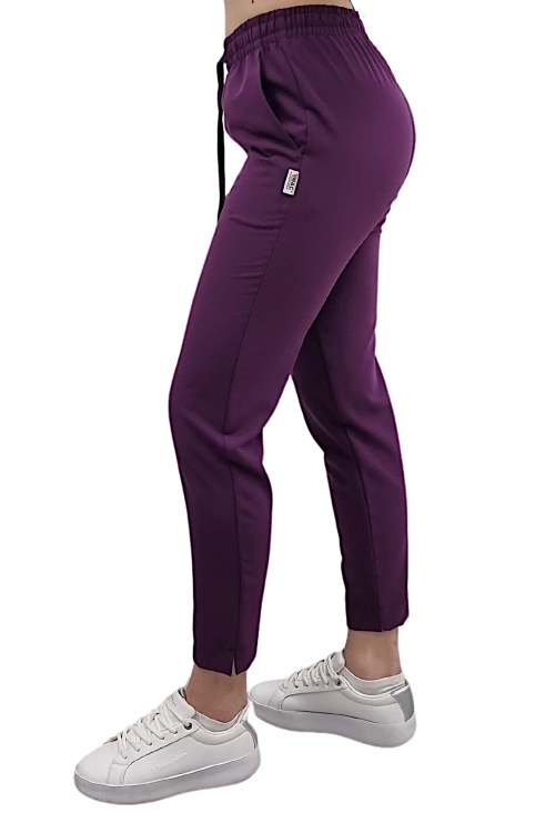 Fioletowe spodnie medyczne damskie BASIC PREMIUM