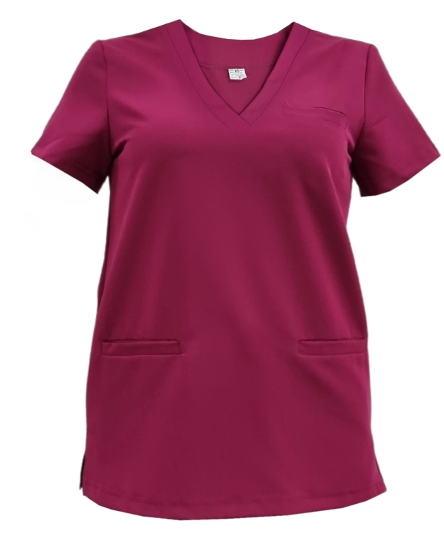 Damski komplet medyczny BASIC PREMIUM w kolorze wiśniowym