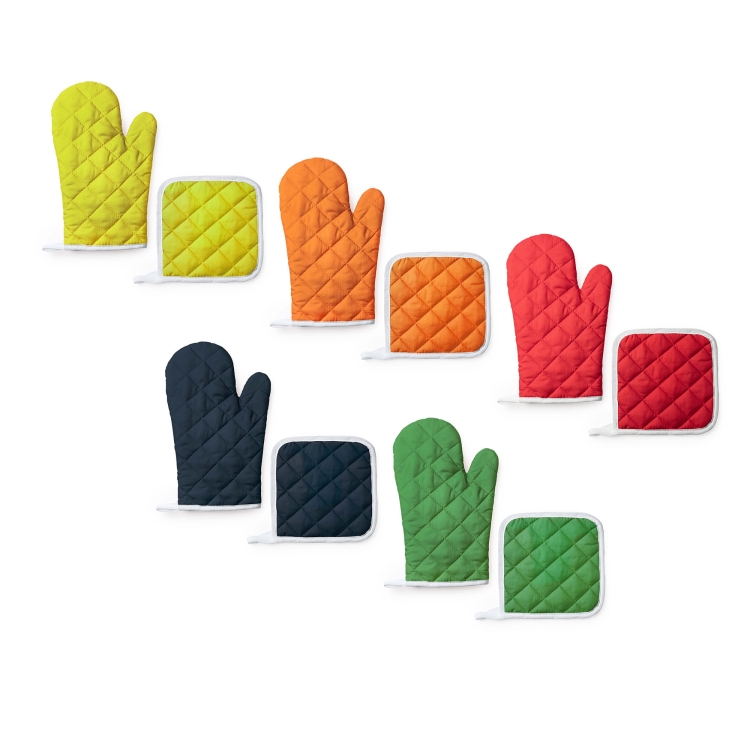 Rękawica kuchenna z łapką żółta w zestawie na prezent