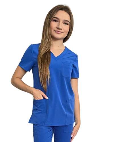 Damska bluza medyczna kolor chabrowy