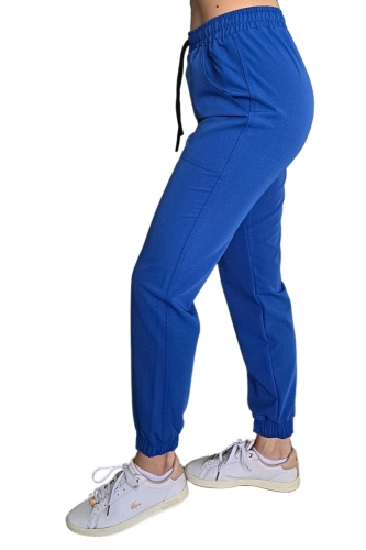 Casual Premium joggery medyczne w chabrowym kolorze