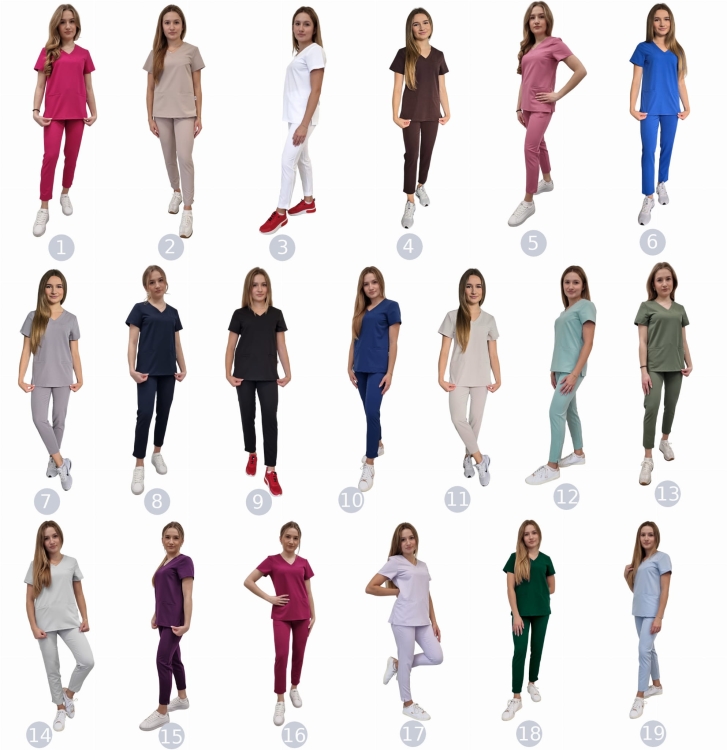 Komplet medyczny damski BASIC PREMIUM – kolor czarny