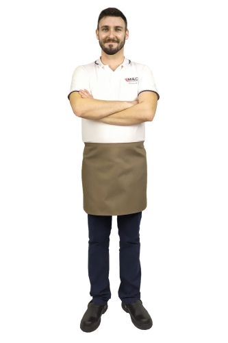 Beżowa zapaska kelnerska o długości 40cm