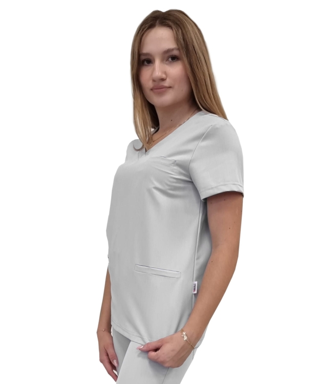 Szara bluza medyczna damska Premium