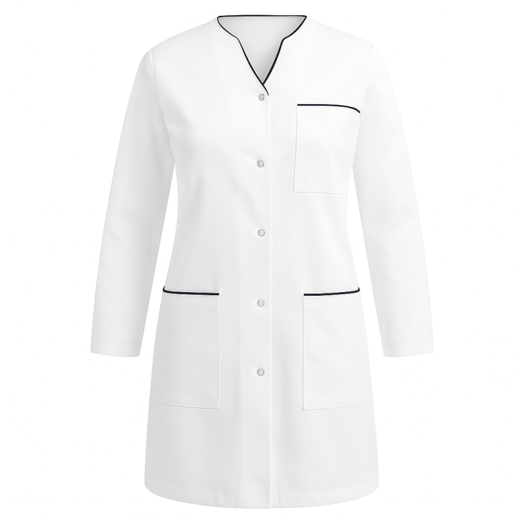 Medyczny żakiet damski z rękawem 3/4 w białym kolorze
