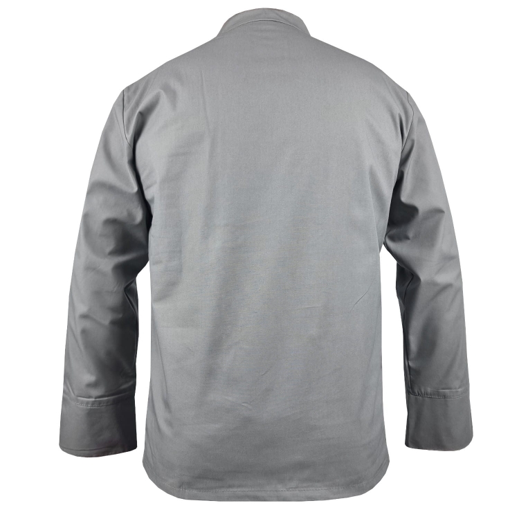 Kucharska bluza szara z długim rękawem