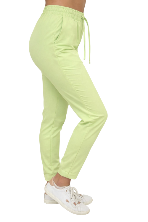 Spodnie medyczne damskie pistacjowe  BASIC PREMIUM