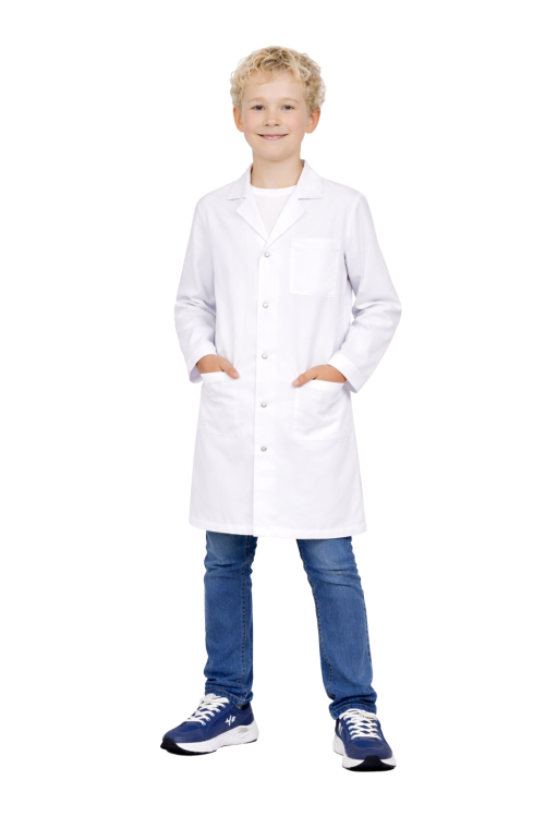 Fartuszek  medyczny dla dzieci zapinany na napy