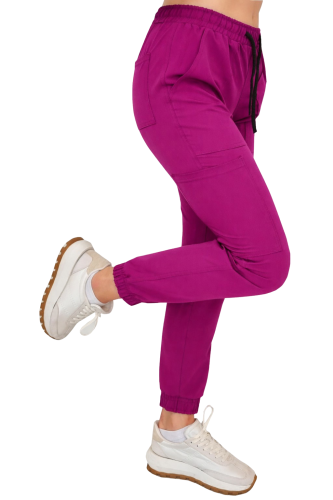 Kolor purpurowy joggery medyczne Casual Premium